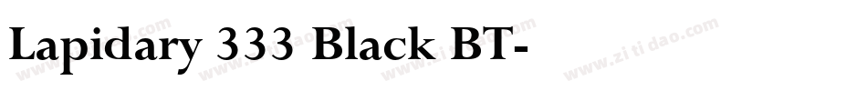 Lapidary 333 Black BT字体转换